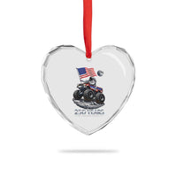 Astronaut 250 Years Of Pioneer Spirit Heart Crystal Glass Ornament USA 250th Anniversary