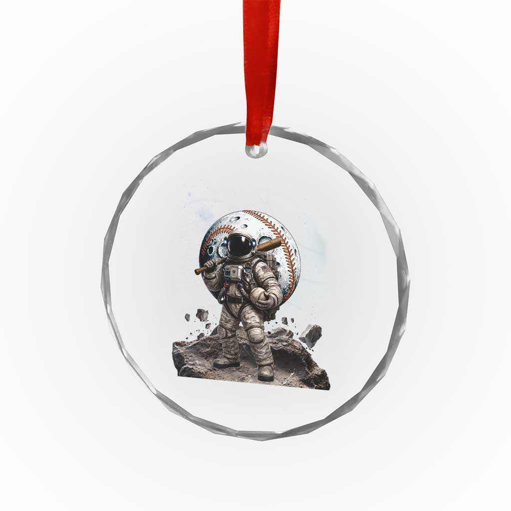 Astronaut Baseball Player Crystal Glass Ornament Distressed Houston Clutch City Sports Fans