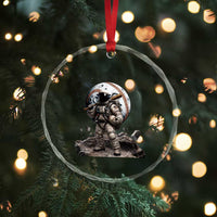 Astronaut Baseball Player Crystal Glass Ornament Distressed Houston Clutch City Sports Fans