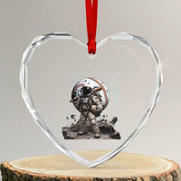 Astronaut Baseball Player Heart Crystal Glass Ornament Distressed Houston Clutch City Sports Fans