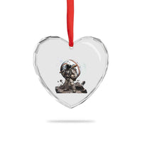 Astronaut Baseball Player Heart Crystal Glass Ornament Distressed Houston Clutch City Sports Fans