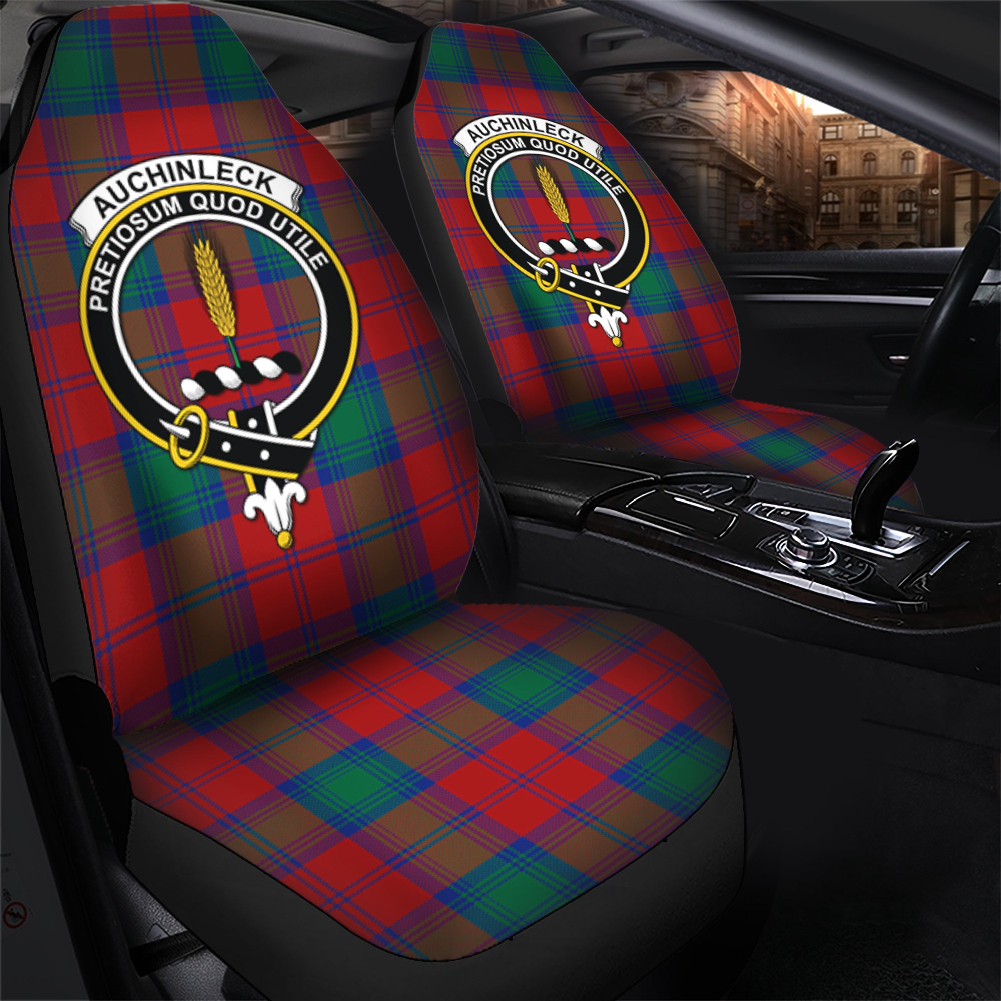 Auchinleck Clan Tartan Car Seat Cover, Family Crest Tartan Seat Cover TS23