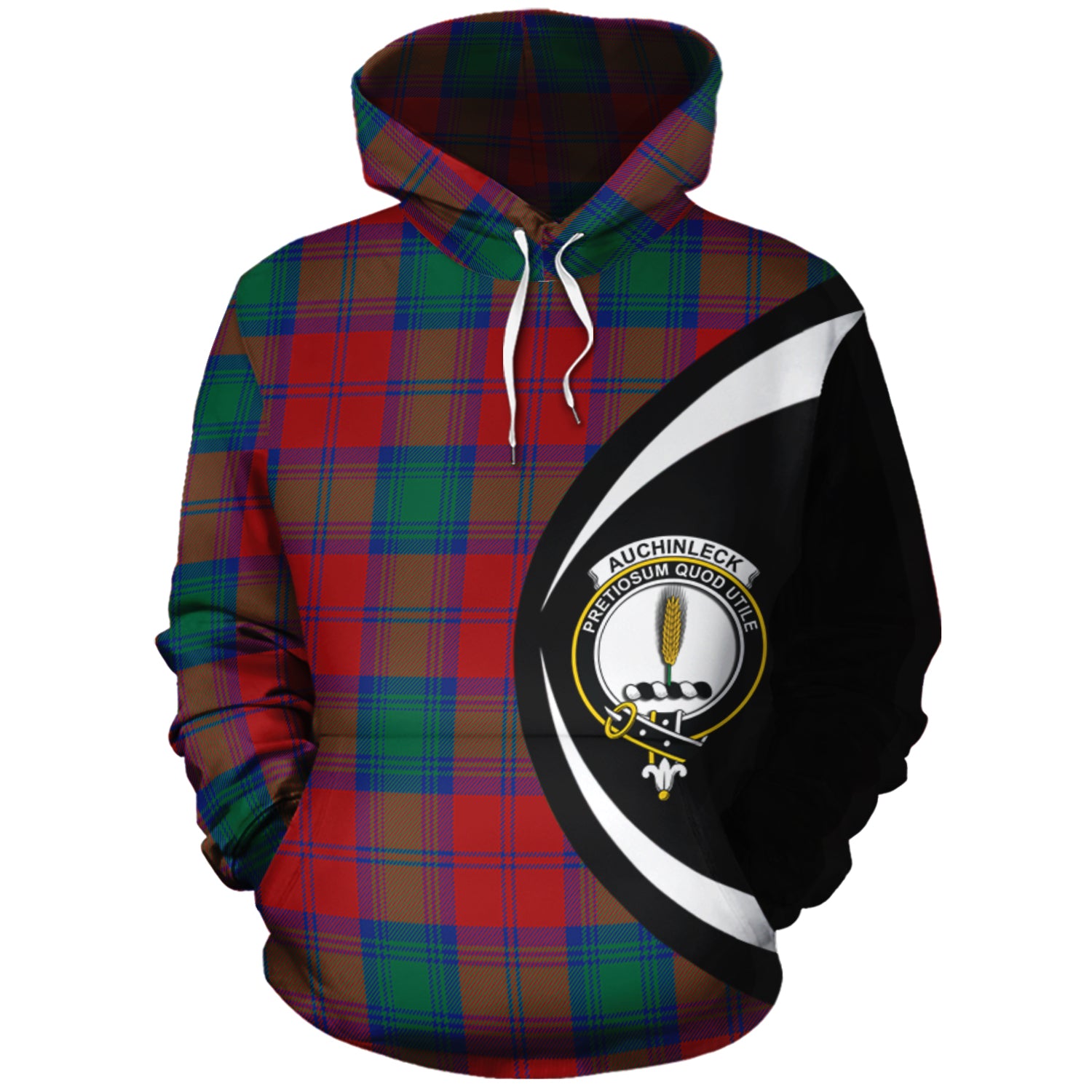 scottish-auchinleck-clan-crest-circle-style-tartan-hoodie