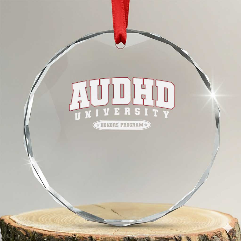 AUDHD Crystal Glass Ornament Neurodivergent ADHD Autism Awareness Neurotypical Gift