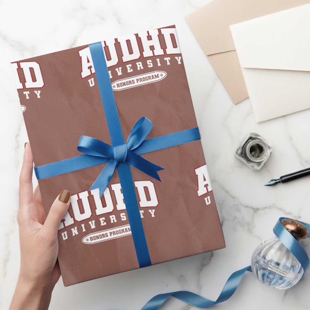 AUDHD Wrapping Paper Roll Neurodivergent ADHD Autism Awareness Neurotypical Gift
