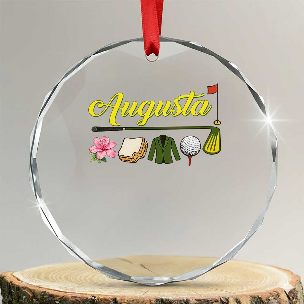 Augusta Georgia Golf Traditions Vintage Crystal Glass Ornament Pimento Cheese Southern Golfing Fan