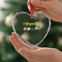 Augusta Georgia Golf Traditions Vintage Heart Crystal Glass Ornament Pimento Cheese Southern Golfing Fan