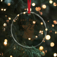 AUR Naur Cowboy Raccoon Crystal Glass Ornament Funny Sarcastic Oh No Australian Accent