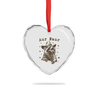 AUR Naur Cowboy Raccoon Heart Crystal Glass Ornament Funny Sarcastic Oh No Australian Accent