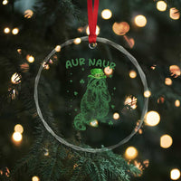 Aur Naur Cowboy Raccoon Meme Crystal Glass Ornament Funny Sarcastic Oh No Australian Accent