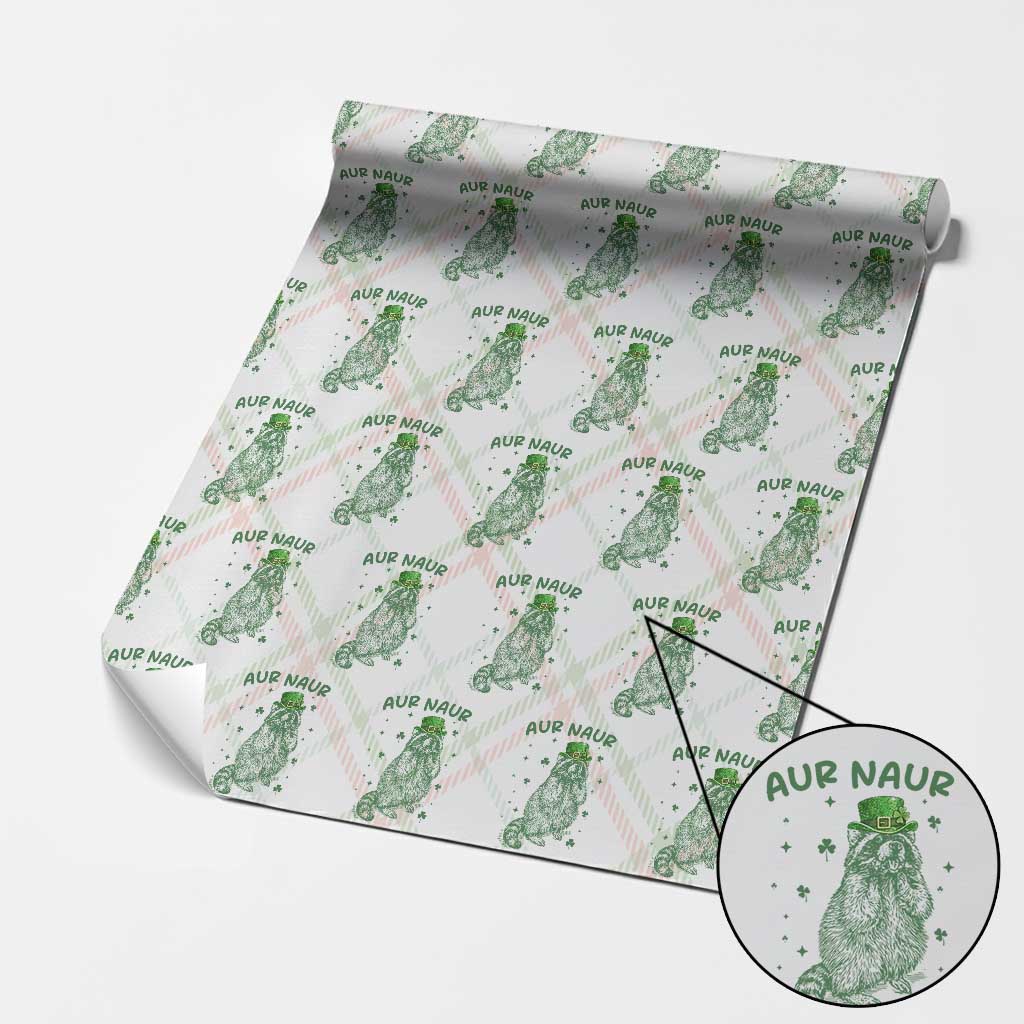 Aur Naur Cowboy Raccoon Meme Wrapping Paper Roll Funny Sarcastic Oh No Australian Accent