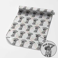 AUR Naur Cowboy Raccoon Meme Wrapping Paper Roll Funny Sarcastic Oh No Australian Accent