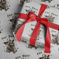AUR Naur Cowboy Raccoon Wrapping Paper Roll Funny Sarcastic Oh No Australian Accent