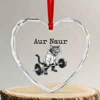 Aur Naur Raccoon Meme Heart Crystal Glass Ornament Funny Sarcastic Oh No Australian Accent