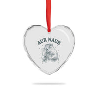 Aur Naur Raccoon St Patricks Day Heart Crystal Glass Ornament Funny Sarcastic Oh No Australian Accent