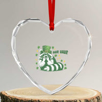 AUR Naur Raccoon St Patricks Day Meme Heart Crystal Glass Ornament Funny Sarcastic Oh No Australian Accent