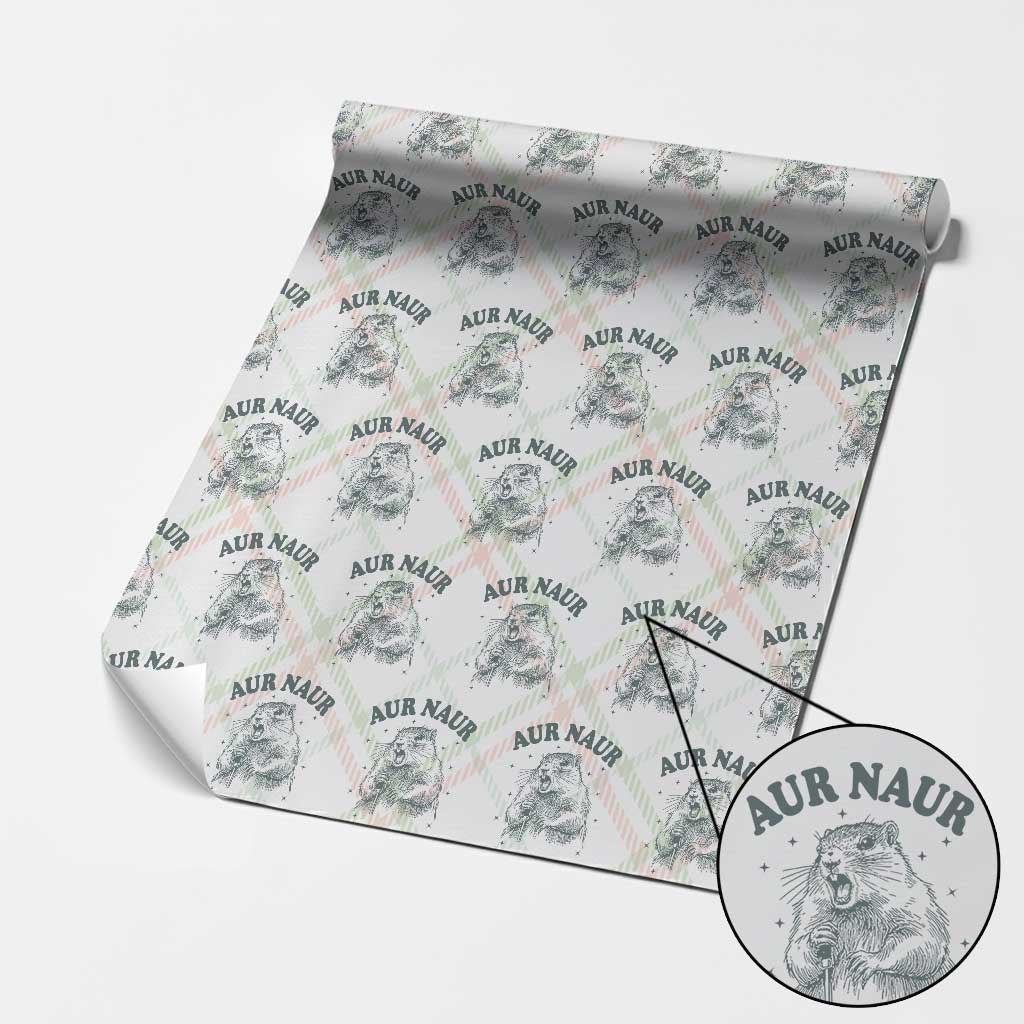 Aur Naur Raccoon St Patricks Day Wrapping Paper Roll Funny Sarcastic Oh No Australian Accent