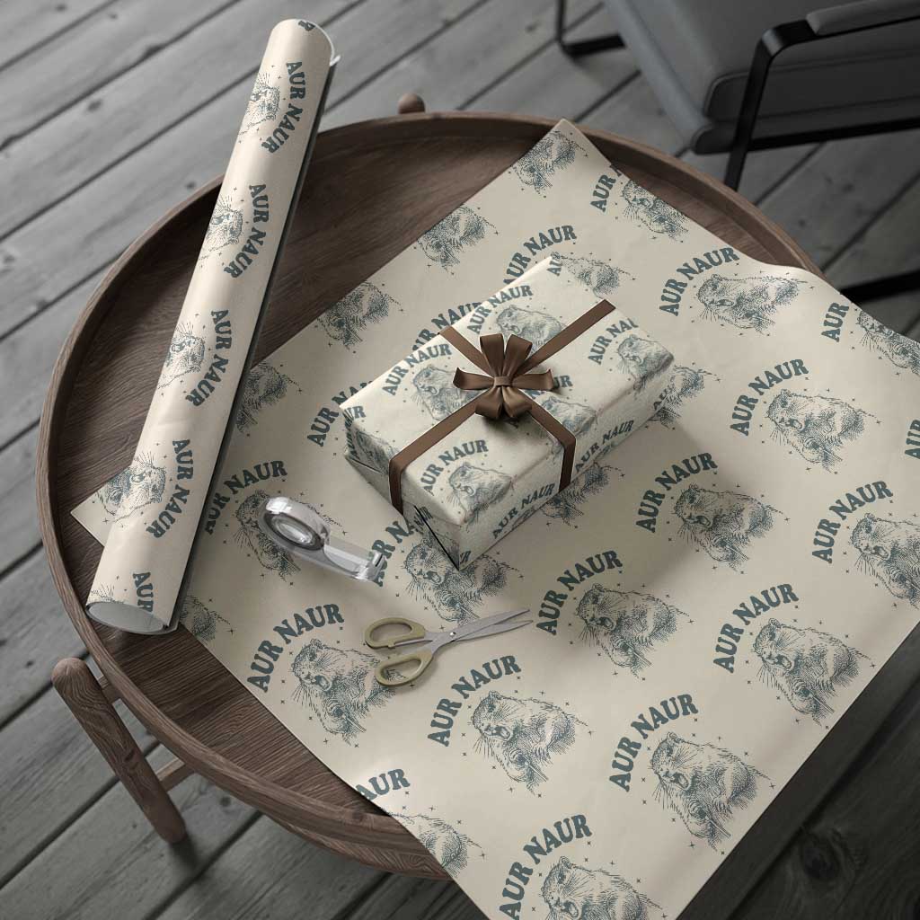 Aur Naur Raccoon St Patricks Day Wrapping Paper Roll Funny Sarcastic Oh No Australian Accent