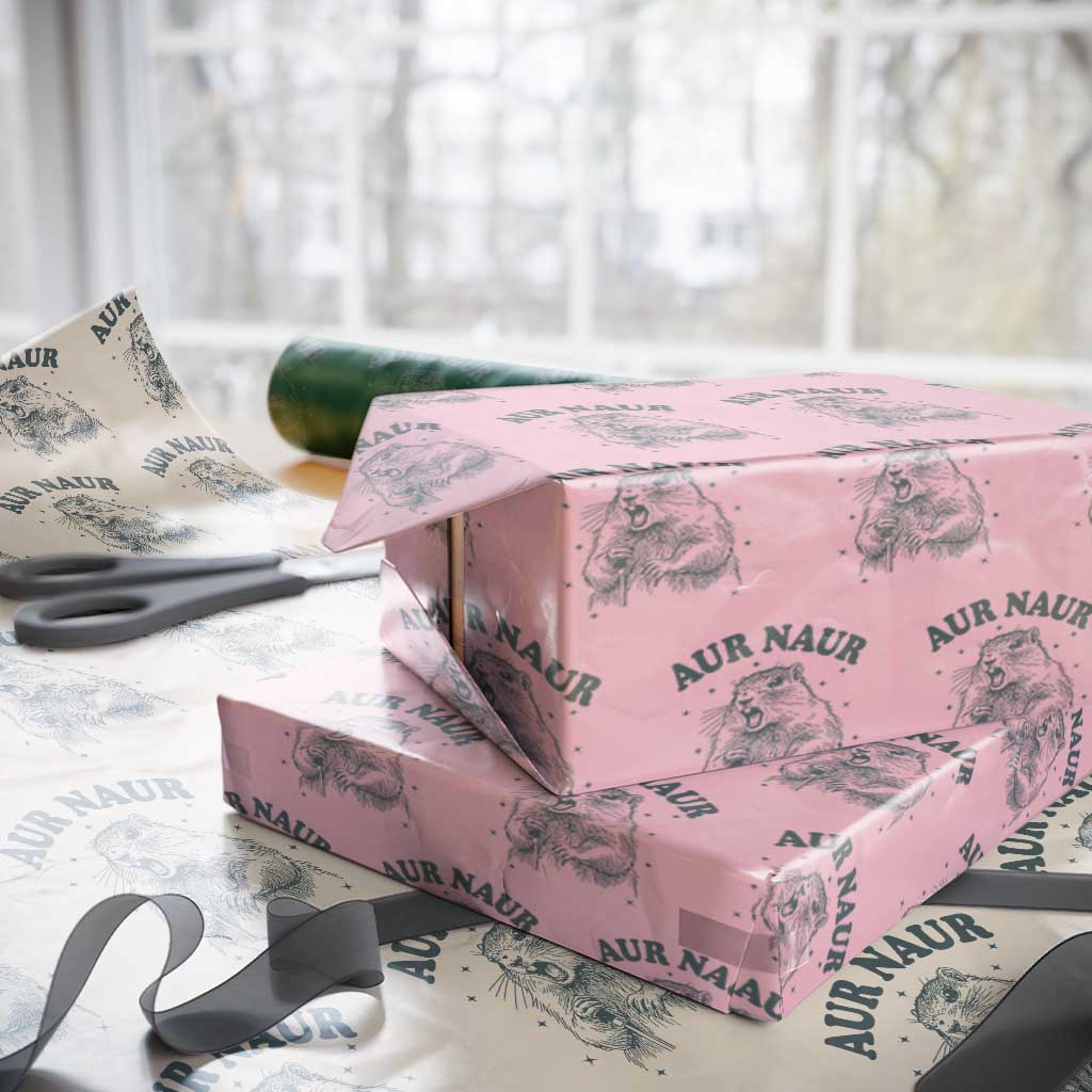 Aur Naur Raccoon St Patricks Day Wrapping Paper Roll Funny Sarcastic Oh No Australian Accent