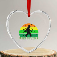 Aur NaurCowboy Raccoon Meme Heart Crystal Glass Ornament Funny Sarcastic Oh No Australian Accent
