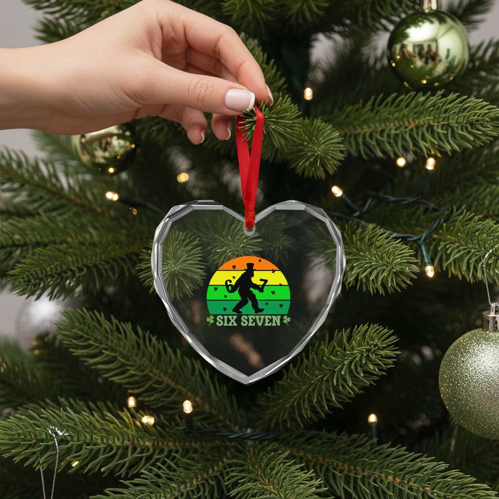Aur NaurCowboy Raccoon Meme Heart Crystal Glass Ornament Funny Sarcastic Oh No Australian Accent