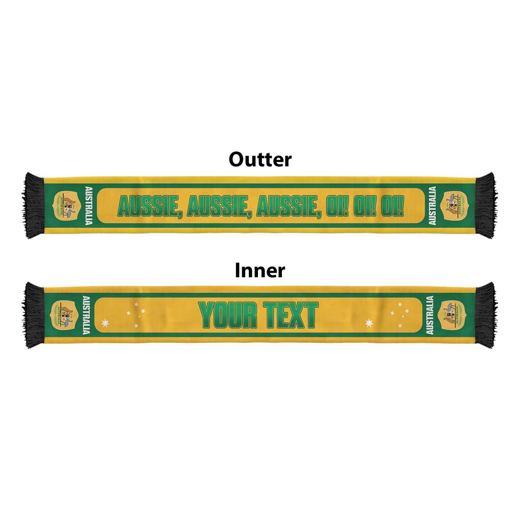 Australia 2026 Football Personalised Soccer Scarf Socceroos Aussie Oi Oi Oi