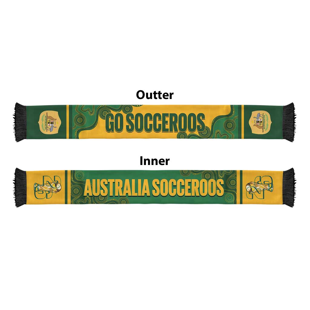 Australia 2026 Football Soccer Scarf Go Socceroos Aboriginal Art