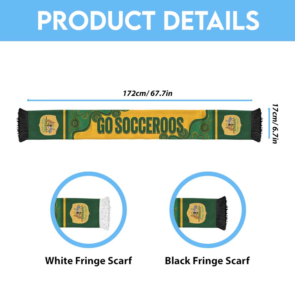 Australia 2026 Football Soccer Scarf Go Socceroos Aboriginal Art