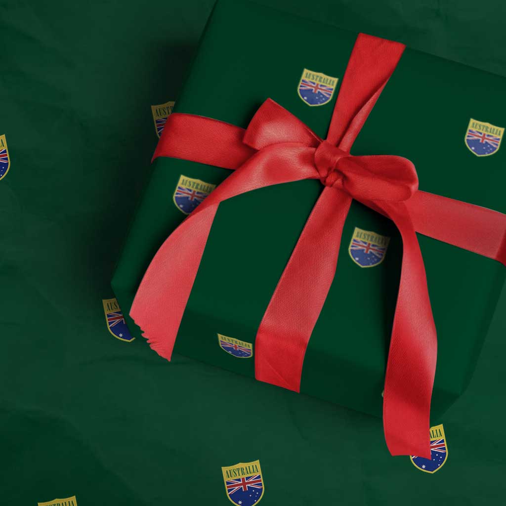 Australia Football Crest Australian Flag Pride Sporty Athletic Jersey Wrapping Paper Roll