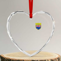 Australia Football Crest Australian Flag Pride Sporty Athletic Jersey Heart Crystal Glass Ornament