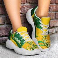 Australia Matildas Soccer Chunky Sneakers Go Aussie Kangaroo Marble Curve Stylized - Wonder Print Shop