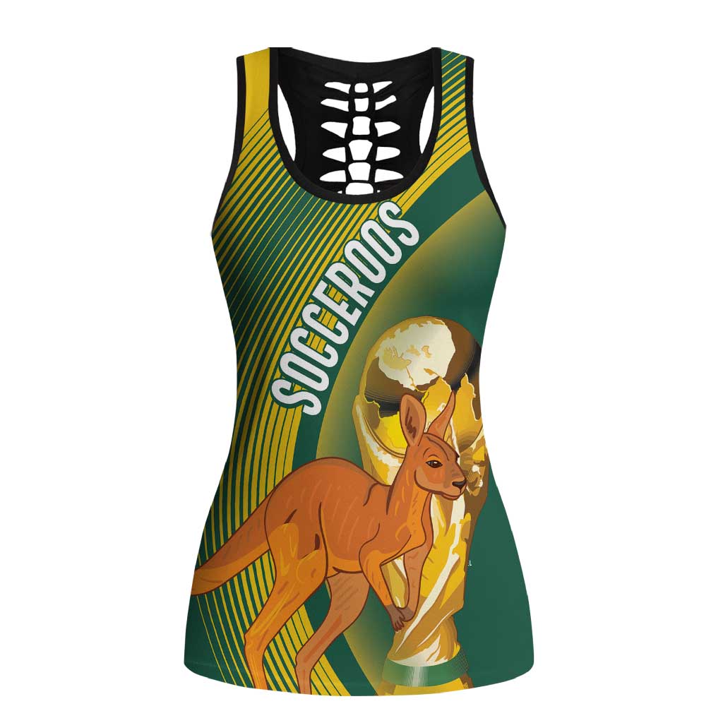 Australia Socceroos WC2026 Hollow Tank Top Golden Champions - Wonder Print Shop