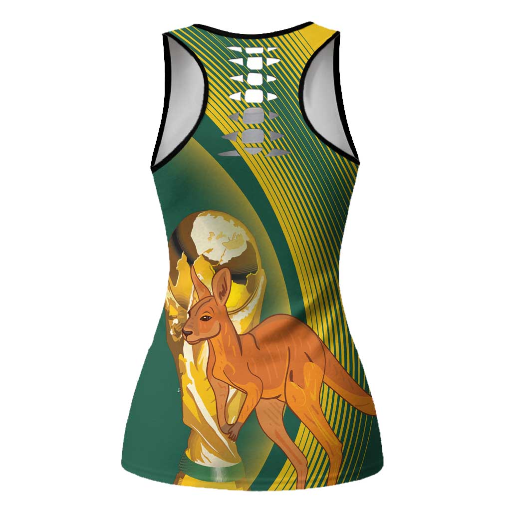 Australia Socceroos WC2026 Hollow Tank Top Golden Champions - Wonder Print Shop