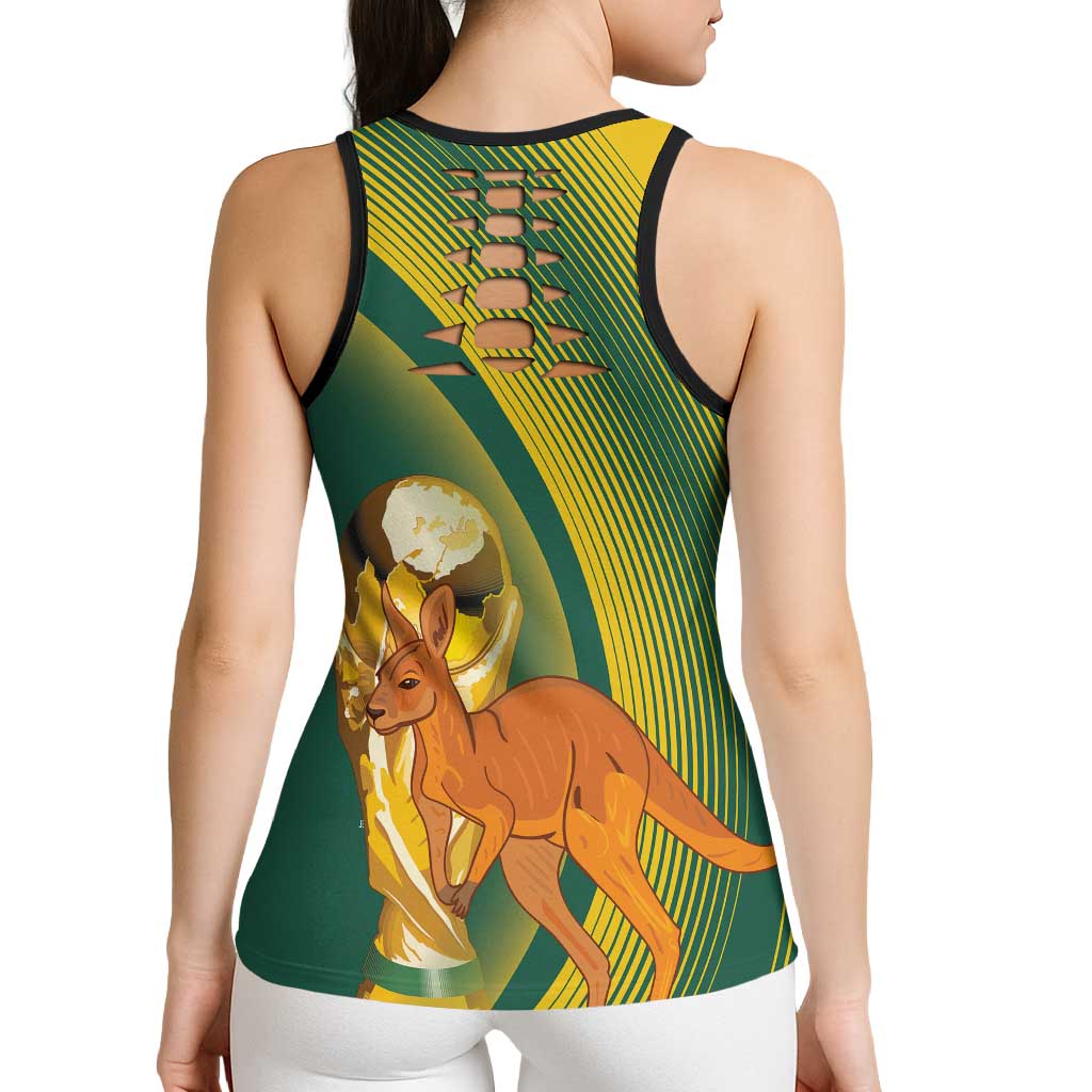 Australia Socceroos WC2026 Hollow Tank Top Golden Champions - Wonder Print Shop