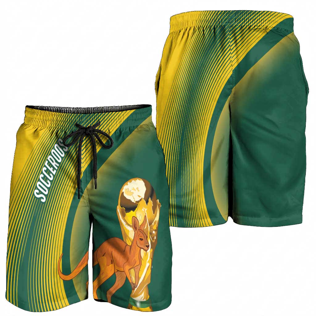 Australia Socceroos WC2026 Shorts for Men Golden Champions - Wonder Print Shop