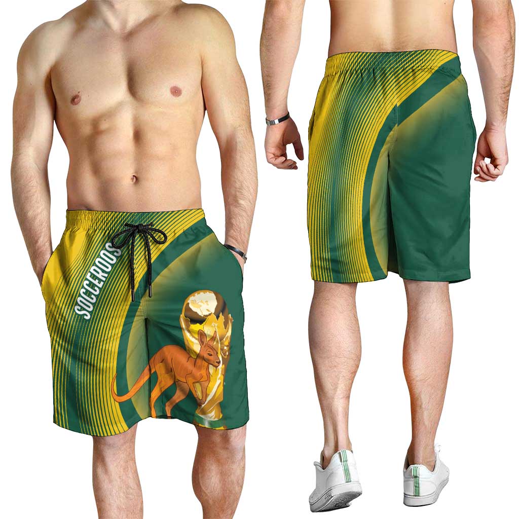Australia Socceroos WC2026 Shorts for Men Golden Champions - Wonder Print Shop