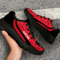 Austria 2026 Football Chunky Sneakers Go Das Team Grunge Curve Stylized - Wonder Print Shop