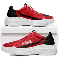 Austria 2026 Football Chunky Sneakers Go Das Team Grunge Curve Stylized - Wonder Print Shop