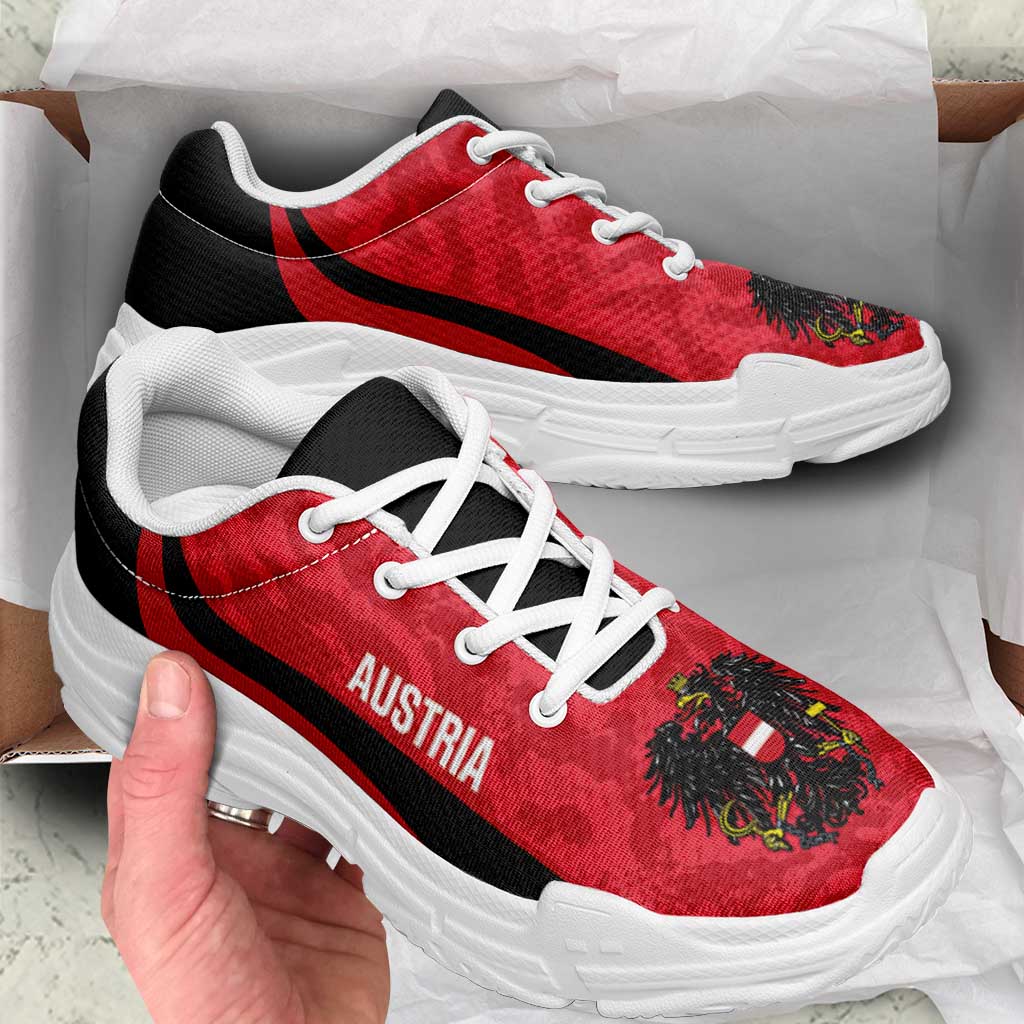 Austria 2026 Football Chunky Sneakers Go Das Team Grunge Curve Stylized - Wonder Print Shop