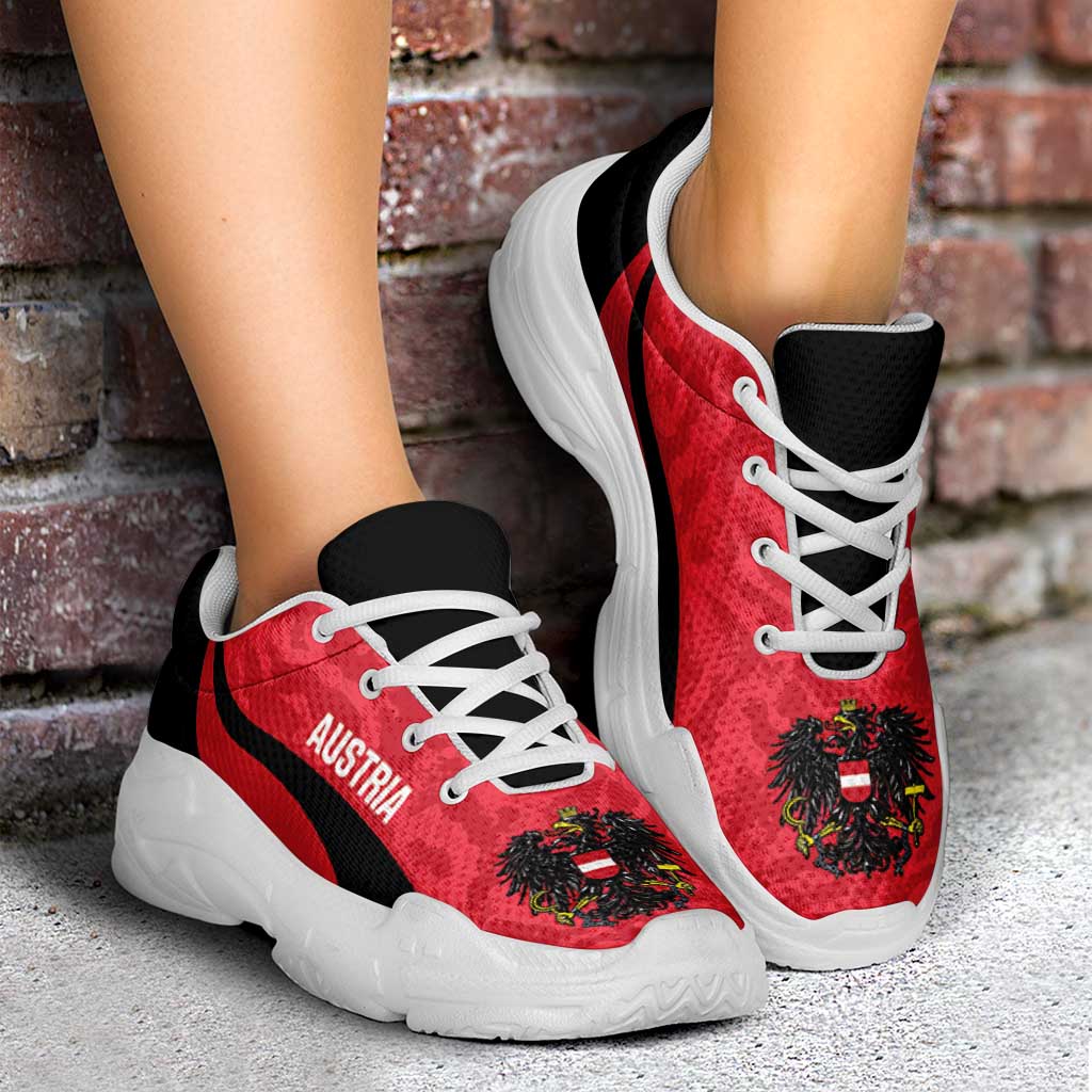 Austria 2026 Football Chunky Sneakers Go Das Team Grunge Curve Stylized - Wonder Print Shop
