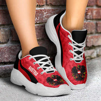 Austria 2026 Football Chunky Sneakers Go Das Team Grunge Curve Stylized - Wonder Print Shop