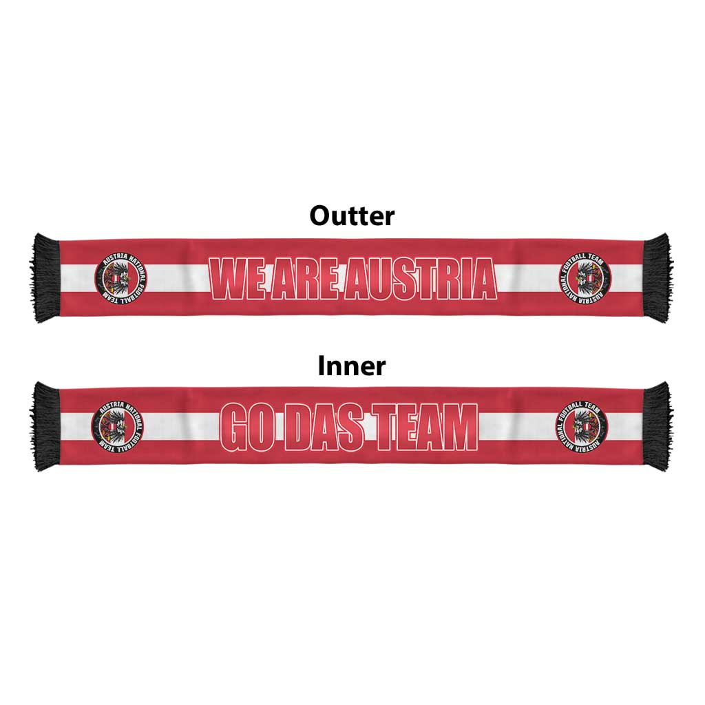 Austria 2026 Football Soccer Scarf Go Das Team Flag Style