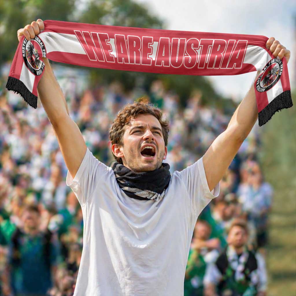 Austria 2026 Football Soccer Scarf Go Das Team Flag Style