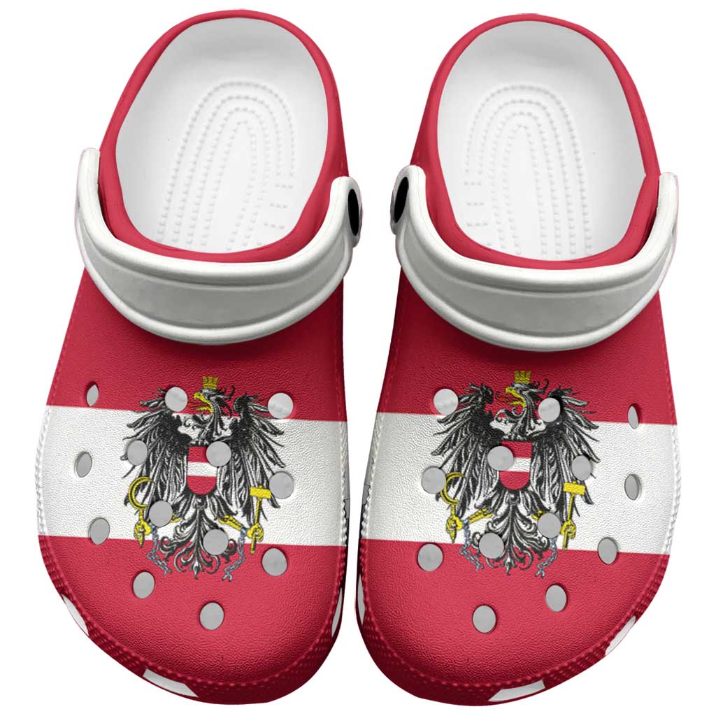 Austria Clogs Shoes Flag Color Inspiration - Wonder Print Shop