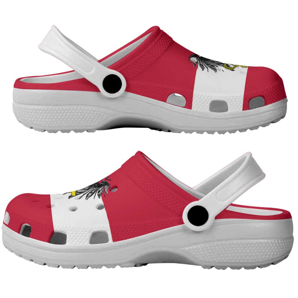 Austria Clogs Shoes Flag Color Inspiration - Wonder Print Shop