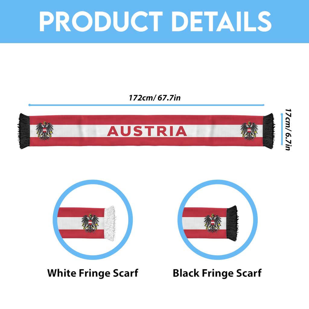 Austria Football 2026 Soccer Scarf Flag Style