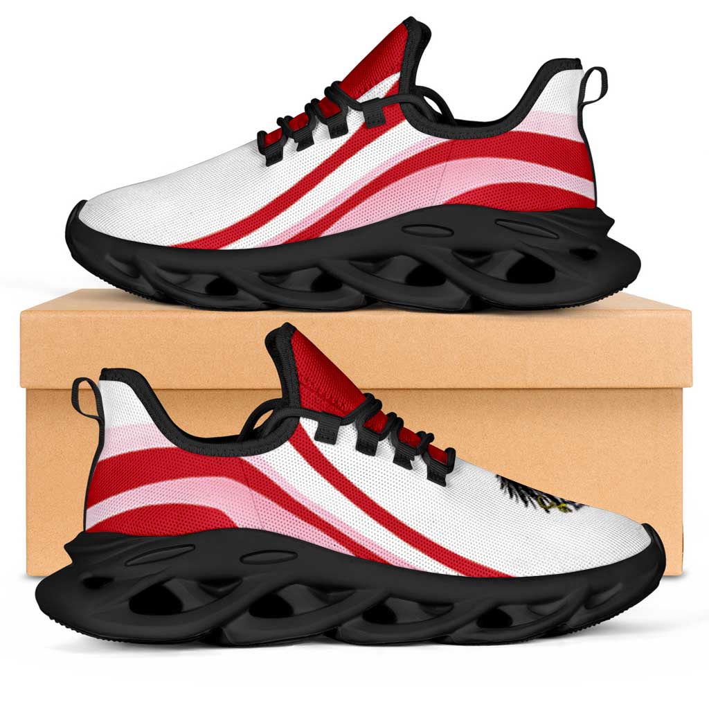 Austria Football Clunky Sneakers Flag-Inspired Curve Style