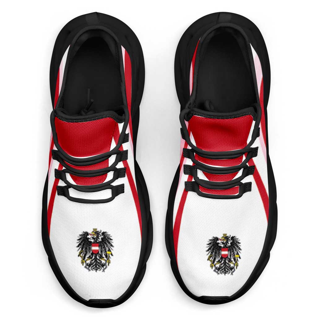 Austria Football Clunky Sneakers Flag-Inspired Curve Style