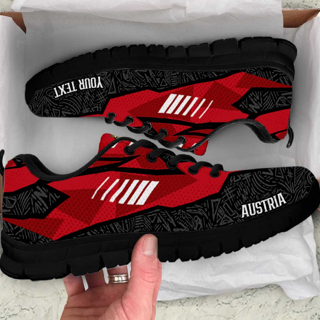 Austria Football Nations 2026 Personalized Sneakers Sporty Pattern