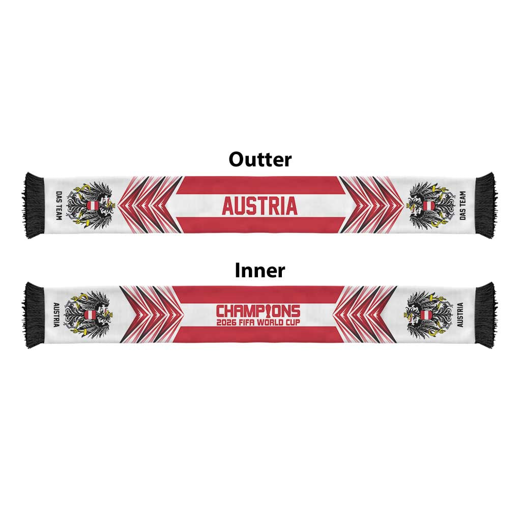 Austria Football Nations 2026 Soccer Scarf Sporty Pattern